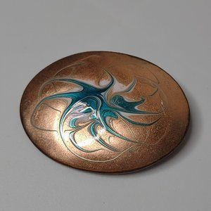 Very Cool Decorative Vintage Oval Shaped Brooch